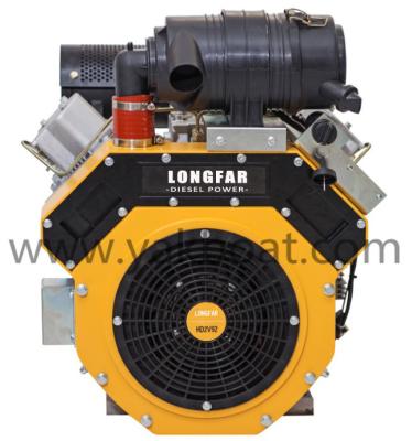 China Energy Saving 27HP Air Cooled Small Twin - Cylinder Air Cooled Diesel Engine for sale