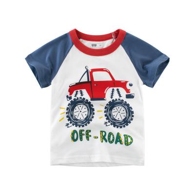 China Anti-Shrink Newborn print short-sleeved cute T-shirt cotton T-shirt baby tshirt 100organic cotton for sale