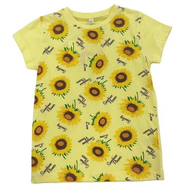 China Anti-Shrink Wholesale lowest price baby Summer clothes newborn print short-sleeved baby tshirt cotton for sale