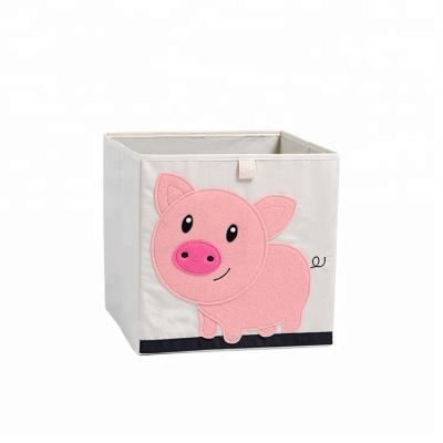 China Sustainable Large Storage Bag Box For Clothes Stitch Foldable Kids Storage Box for sale