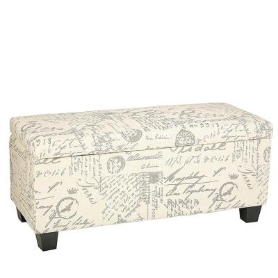 China Modern Bed Storage Script Fabric Long Storage Stool Bench Front for sale