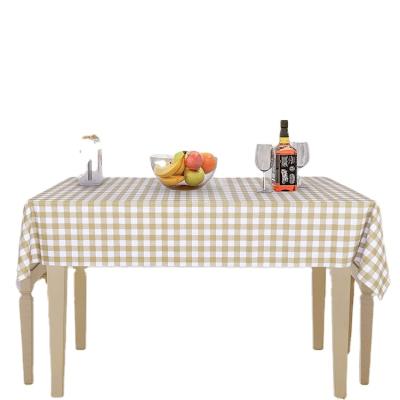 China Plaid Waterproof Custom Tablecloth Printed Polyester Tablecloth for sale