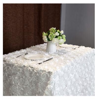 China Wedding Party Events Tablecloth Waterproof Elegant Rosette Tablecloth Decoration for sale