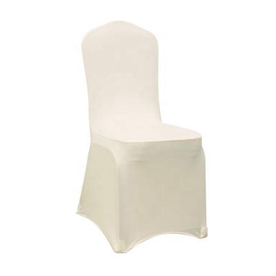 China Durable Universal Ivory Dining Decoration Stretch Spandex Party Chair Covers for sale