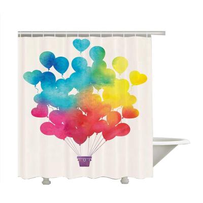 China Durable Waterproof Peva Flower Rust Resistant Spring Resistant Bathroom Curtain for sale