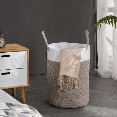 China Large Minimalist Dirty Free Folding Foldable Cotton Laundry Storage Clothes Storage Basket Clothes Laundry Bags Baskets for sale