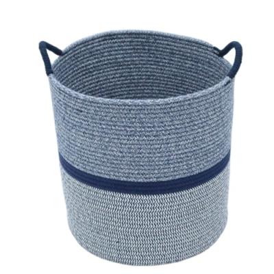 China Cotton Rope Craft Basket Folding Laundry Hamper Viable Sewing Laundry Hamper With Handle for sale