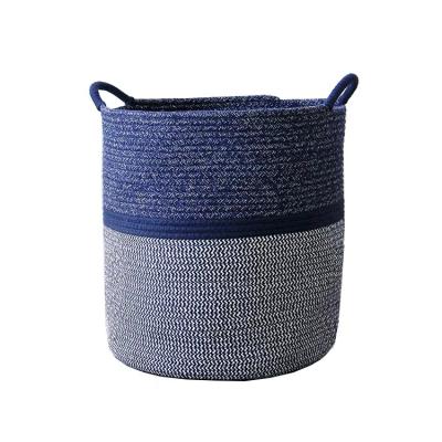 China Viable Clothes and Blankets Cotton Rope Storage Basket for Cabinet and Qingdao 2021 High Quality Embody Hot Selling Red White for sale