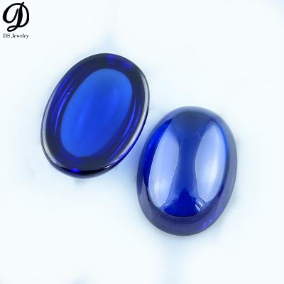 China Factory price bulk color sapphire oval blue zircon set or fire color for sale