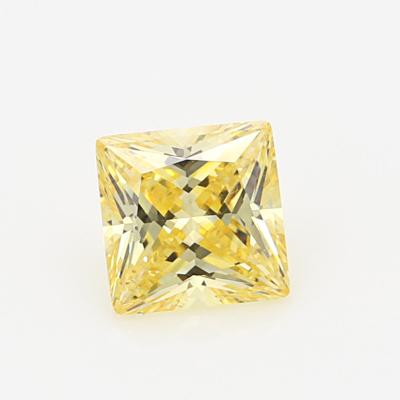 China Hot Selling High Temperature Resistance China Gemstone CZ Stone Gems Square Shape Yellow Zircon For Jewelry for sale