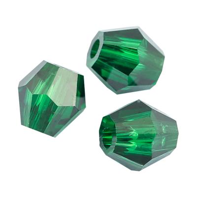 China Color Change Through Hole Zircon Emerald Faceted Spacer Beads for sale