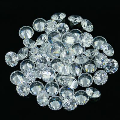 China Color Game or Fire Wholesale AAA Quality Small Size Round Shape White Zircon for sale