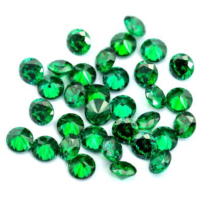 China High Quality AAAAA Color or Fire Set Round Shape Loose Green Gemstone Price for sale