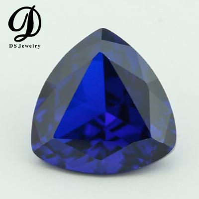 China Trillion Color Change Synthetic Spinel Blue Sapphire Color Gem Stones Price Cut for sale