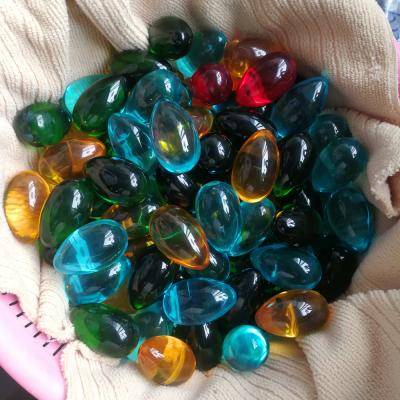 China Color game or fire egg shape glass beads for sale