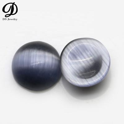 China New Arrival Artificial Cat Eyes Cabochon Beads Gray Color Or Glass Set Of Plot Loose Gemstones For Jewelry / Rings for sale