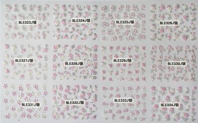 China Fingernail Stickers Nail Art Nail Stickers Self-Adhesive Nail Stickers 3D Nail Decals-BLEJ for sale