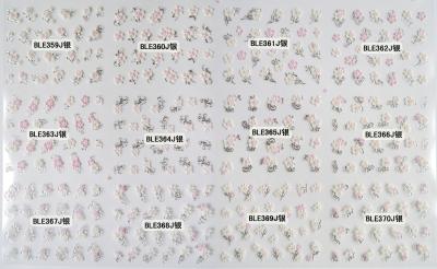 China Silver Gel Nail Art Supplier Nail Wraps Nail Sticker with butterfly-BLEJ359-370Silver for sale