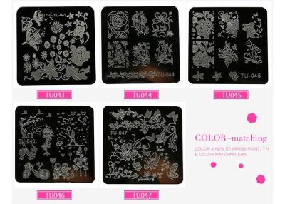 China nail art metal stamp stamping plate nails polish lace henna flower floral leaf image desig for sale