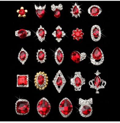 China Hot NEW Wholesale Alloy Jewelry 3D Nail Art Jewelry Nail rhinestones Sticker Supplier Number ML3030-3053 for sale