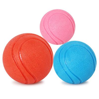 China Environmentally Friendly Natural Rubber Pet Bite Resistant Durable Rubber Elastic Toy Ball Soft Tennis for sale