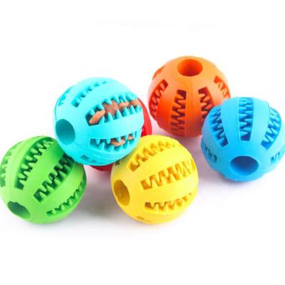 China Viable High Quality Rubber Pet Toy Molar Ball Training Soft Ball Dog Cleaning Unfilled Rubber Chew Toy for sale