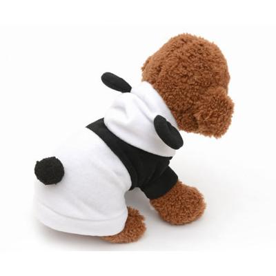 China New Sustainable Qualified Pet Puppy Cat Clothes Cute Panda Clothing Winter With A for sale