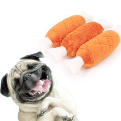 China Viable High Quality Hot Selling Wish Dog Supplies Toy Chicken Leg Plush Pet Dog Squeaky Chew Toys for sale