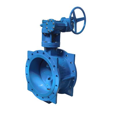 China Large Diameter Duction Iron Double Flanged Eccentric Ductile Iron Butterfly Valves Material DN1000-DN3000 for sale