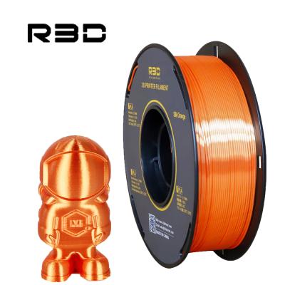 China Eco-friendly R3D Printer Filament PLA Orange Ultra Silk Texture 1.75mm 1KG 210*210*90mm for sale