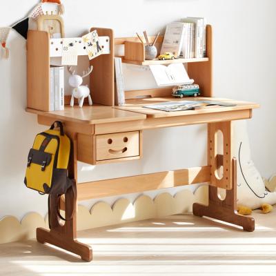 China E2168 Nordic style wooden children lifting KIDS study tables desk and chair set for sale