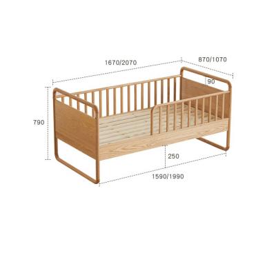 China G3011 Nordic Global Style Baby Cot Certificated Solid Wood Baby Side Bed Children's Side Bed for sale