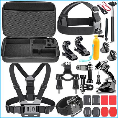 China Universal Support 25-in-1 Action Camera Accessories Bundle Set For Gopro7/6/5/4 Xiaomi YI 4k Action Cam Camera for sale