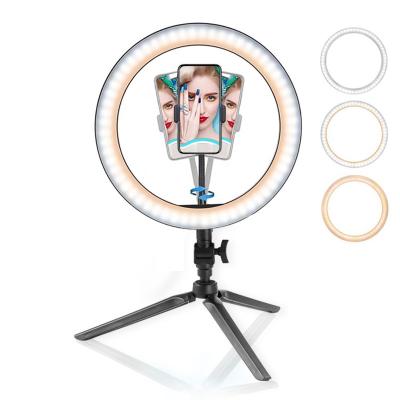 China Adjustable brightness photographic lighting led ring light ring light with tripod stand ringlight for sale