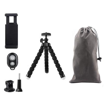 China Universal Flexible Tripod Kit Including Tripod + Mobile Phone Holder + Adapter + Screws + Bag for sale