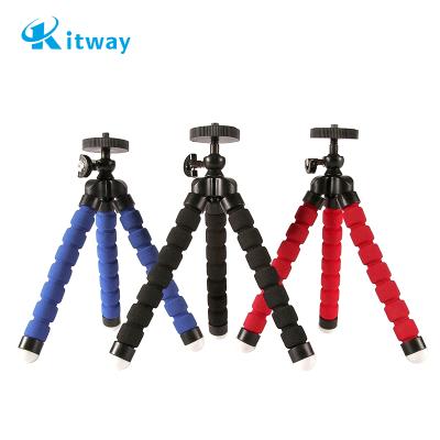 China Mini Portable Flexible Sponge Tripod Flexible Tripod Holder Mount for GoPro Mobile Phone Smartphone Camera Tripod for sale