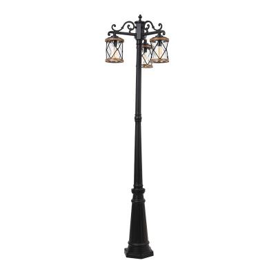 China European Outdoor Waterproof Villa Street Outdoor Garden Gate Yard Street Light Post High Post Post Three Head Landscape Lamp for sale