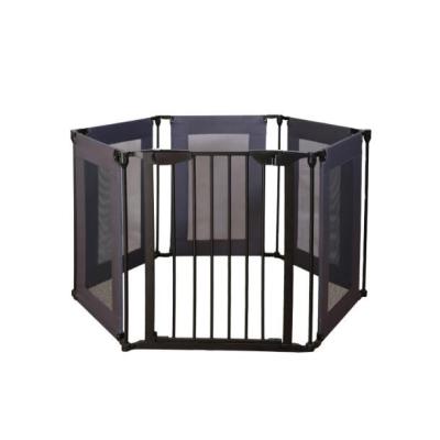 China Easy Install Wholesale Foldable Child Safety Fence Kids Play Guardrail Metal Children Safety Fence for sale