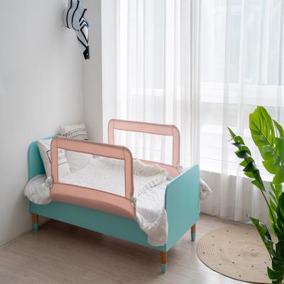 China Hot Selling Kingbo Child Bedrail Canvas Covers Double Panels Baby Bed Fence Baby Bed Rail Pad For Bed for sale