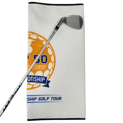 China 40*80cm Quick Dry Polyester Logo Digital Printed Absorption Microfiber Custom Sublimation Golf Towels for sale