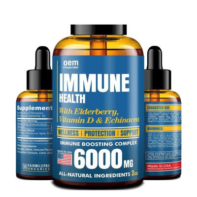 China Loss Prevention Vegan Elderberry Syrup Booster Immune Immune Immune Support Immune Defense Liquid Drops for sale