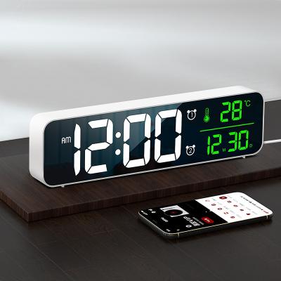 China Amazon Calendars Led Electronic Voice Control Mirror Sleep Wake-up Clock - CIA for sale