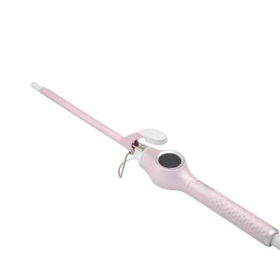 China Hotel 9mm Hair Curler LCD Show Professional Super Slim PTC Curling Iron Tourmaline Ceramic Beauty Styling Tools for sale