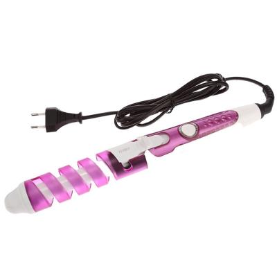 China Ceramic aluminum professional electric curling iron for salon whitr hair wand curler set makers turning hair curler for sale