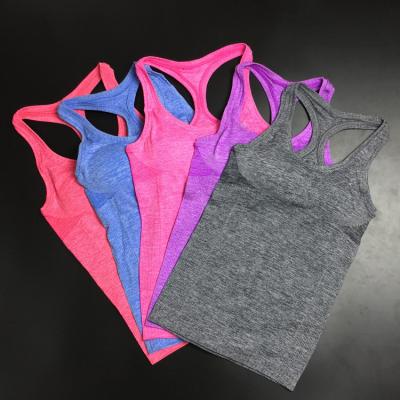 China 2017 newest hot sale women breathable tank top gym fitness sports vest running tops for sale