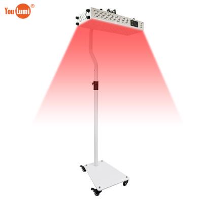 China For Home Use 2022 YOULUMI Hot Sale 300W 660nm 850nm LED Red Light Physiotherapy Panel Can Deeply Penetrate Skin Beauty Repair for sale