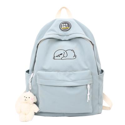 China Waterproof Girls Fashion Canvas Backpack School Bags For Teenagers Boys for sale