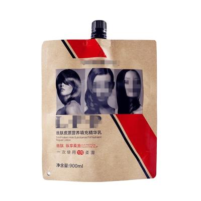 China Recyclable Custom Food Digital Printing Resealable Laminated Kraft Tea Paper Coffee Bag Stand Up Standup Pouch 1000ml Shampoo Spout for sale