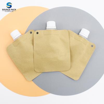 China Paper Recyclable Resealable Laminated Ziplock Standup Bag Packaging Stand Spout Pouch Biodegradable Pouch for sale