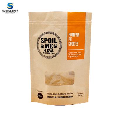 China Recycled Materials Resealable Stand Up Kraft Paper Food Packaging Ziplock Bag Wholesale Food Grade Stand Up Kraft Paper Bag for sale